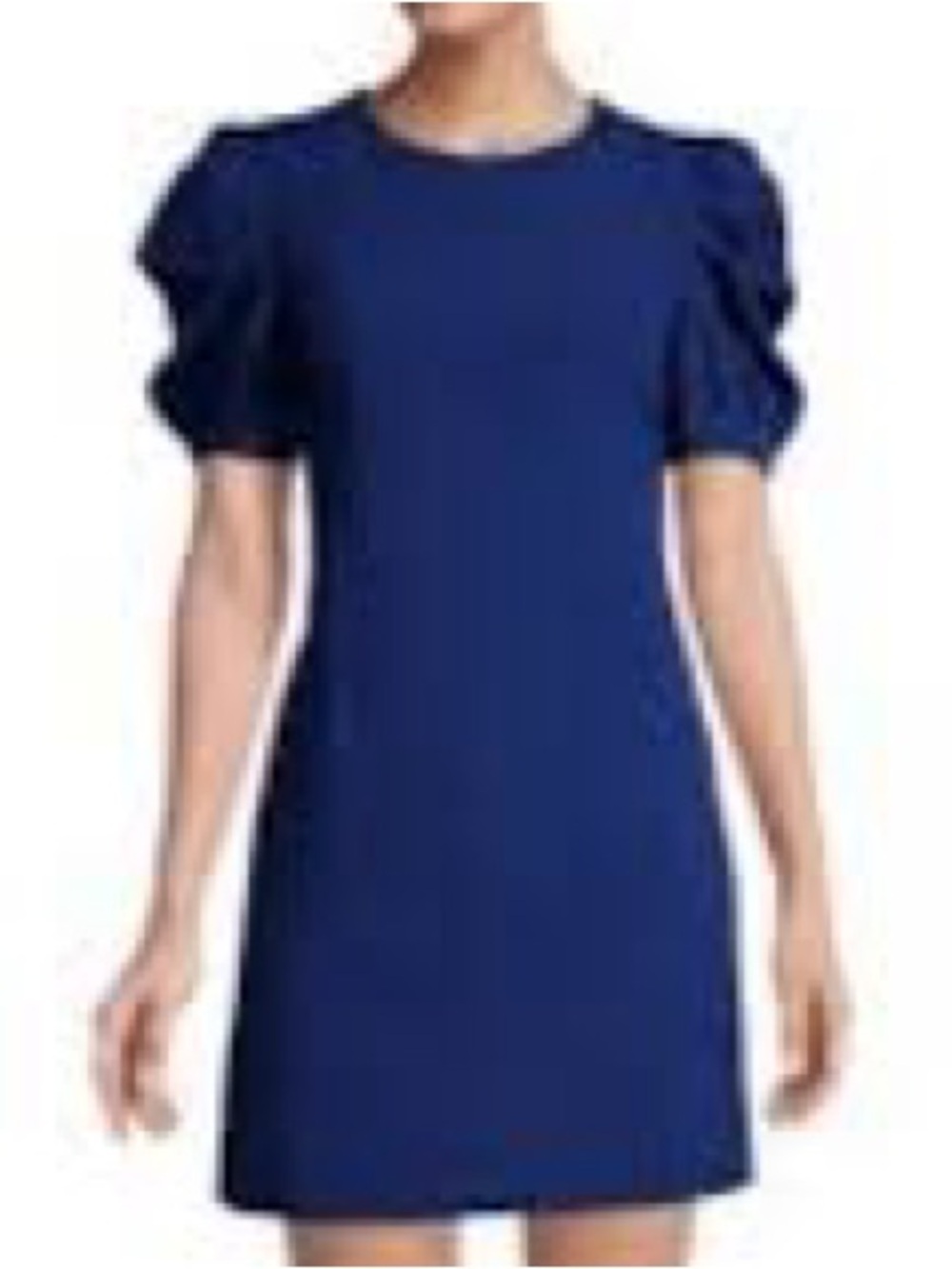 Alice + Olivia Hanita Blue Puff-Sleeve  shift Dress Sz 0